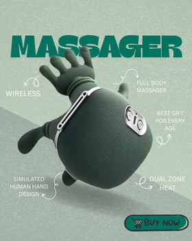 2026 Smart Deep Tissue Neck & Shoulder Massager – Heated 4D Finger Pressure Pain Relief Pillow